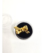 Vintage Gold Style Lapel Pin Sparkle Bow - $20.94 CAD