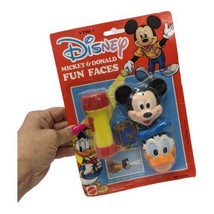 Vintage Mattel DISNEY Mickey Mouse &amp; Donald Duck &#39;Fun Faces&#39; Toy Flashlight :-) - £11.96 GBP