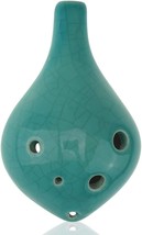 6 Hole Ocarina Ceramic Ocarina Wine Bottle Style Ice Crack Glazed Craft, Alto C - £23.97 GBP
