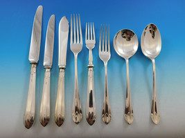 Lotus Orchid Mappin & Webb Sterling Silver Flatware Set Service Dinner 66 pieces - £6,217.02 GBP