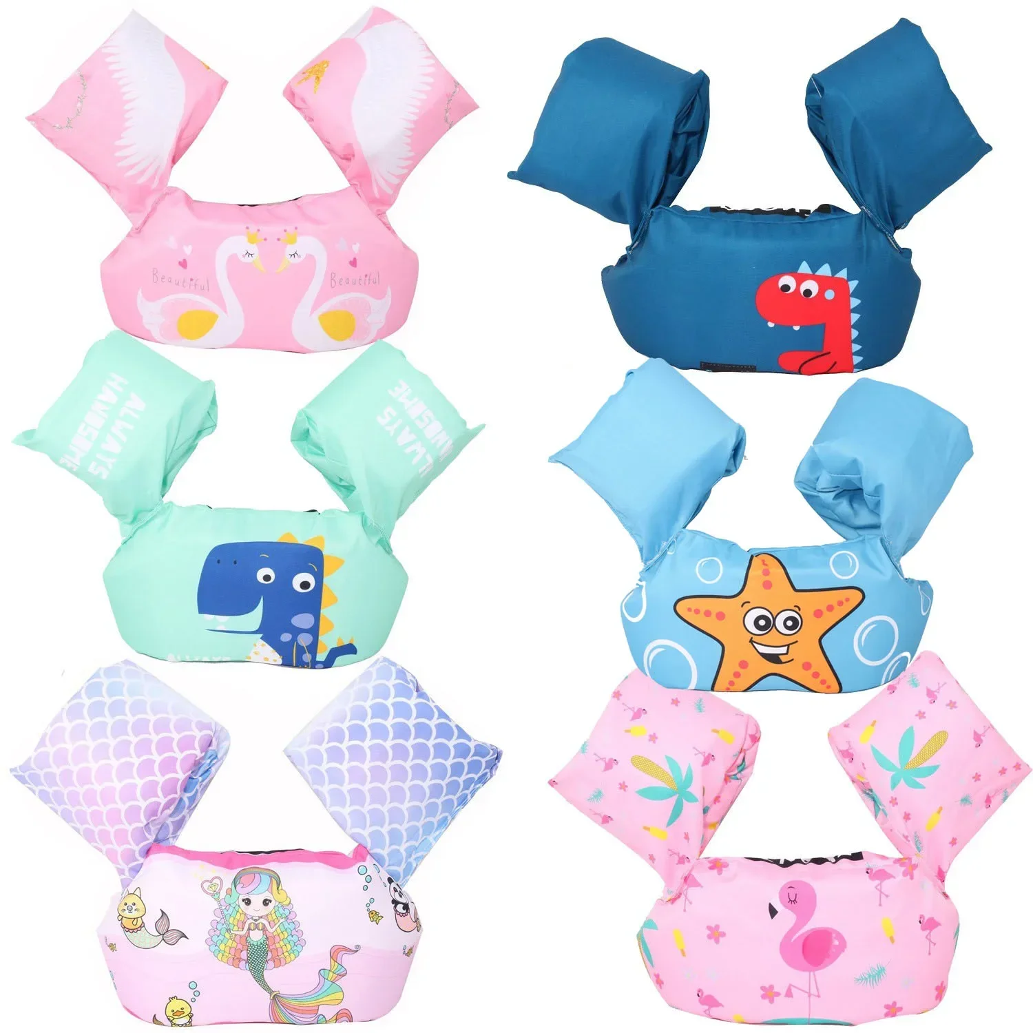 Kids Arm Float Pool Armband Baby  Mermaid Swimsuit Buoy Swimming Vest Ri... - £14.38 GBP