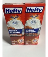 2 HEFTY ULTRA STRONG TALL KITCHEN  TRASH BAGS  20 COUNT CINNAMON PUMPKIN... - $24.74