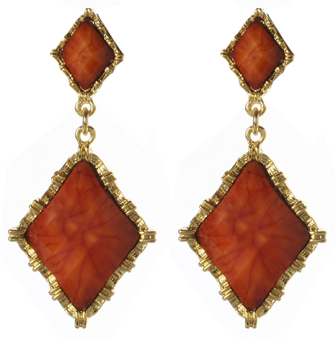 Primary image for Amrita Singh Wainscot Coral Resin Reign Celebrity Earrings ERC 5001 NWT