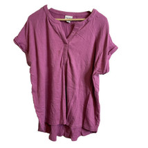 Women&#39;s Plus Size Short Sleeve Blouse Ava &amp; Viv Pink Plus Size X - $9.08
