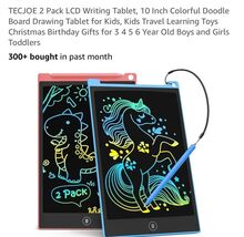  2 Pack LCD Writing Tablet, 10 Inch Colorful Doodle Board Drawing Blue Pink - $24.63