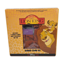 VINTAGE 1990&#39;s DISNEY STORE THE LION KING RUBBER STAMP KIT SET - USED W/... - $360.13 MXN