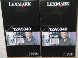2 New Genuine Lexmark 12A5840 Laser Cartridges T610 T612 T614 T616 - £35.37 GBP