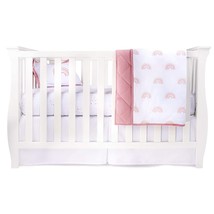 ElyS & Co. Baby Crib Bedding Sets For Girls  4 Piece Set Includes Crib Sheet, Qu - £87.44 GBP