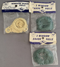 3 New C&amp;NT Crochet Ring Pulls New in Package Vintage Antique Roller Window Shade - £7.04 GBP
