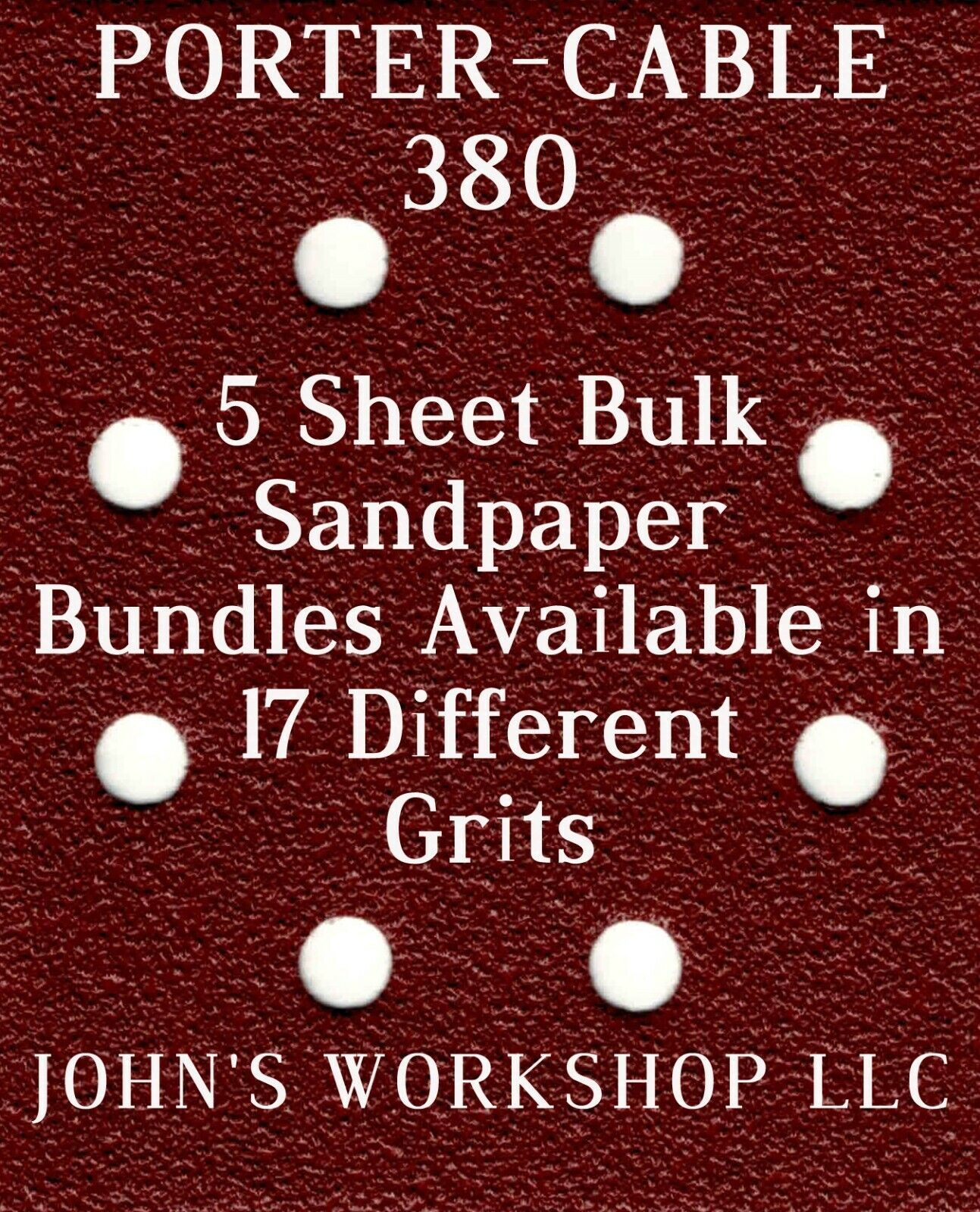 PORTER-CABLE 380 - 1/4 Sheet - 17 Grits - No-Slip - 5 Sandpaper Bulk Bundles - $4.99