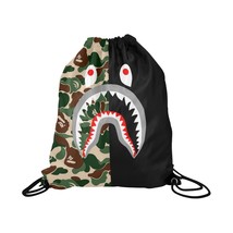 Half Shark Camo Drawstring Bag 16.5&quot;(W) x 19.3&quot;(H) - $28.00