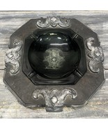 Ashtray Large Gothic Plaster Dark Medieval Glass 12” X 12” MCM Cigar Cig... - €29,75 EUR