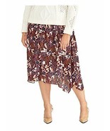 MSRP $95 Rachel Roy Womens Maroon Floral Midi A-Line Skirt Size 2X - €25,67 EUR