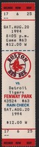 Detroit Tigers @ Boston Red Sox 1994 Fenway Park Full Ticket - £1.58 GBP
