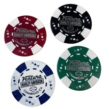 Harley Davidson Poker Chips Camarillo CA Dealer Lot of 4 - £15.08 GBP