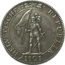 1801 République helvétique 4 francs - Gardien de la Révolution - $18.55 CAD