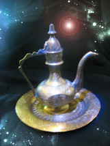 HAUNTED ANTIQUE BRASS GENIE LAMP MAGICK POWER MAGNIFIER HIGHEST LIGHT MAGICK  - $9,164.89 MXN