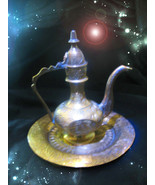 HAUNTED ANTIQUE BRASS GENIE LAMP MAGICK POWER MAGNIFIER HIGHEST LIGHT MA... - $9,164.89 MXN