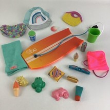 Our Generation OG Doll Accessory Lot Beach Vacation Seashells Body Board... - $39.55