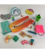 Our Generation OG Doll Accessory Lot Beach Vacation Seashells Body Board... - $41.53