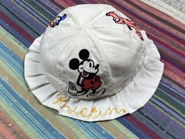 Vtg 50s 60s Walt Disney Baby Child’s Bucket Hat Mickey Donald Pluto Kristin - $34.16