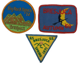 3 Girl Scouts of America Patch Badges 1969 Rare Halloween Bresjuca Red Rock Camp - £55.44 GBP