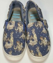 Disney x Toms Snow White Tiny Toms Toddler 11 LUCA SLIPON  Print on BLUE Canvas - £13.86 GBP