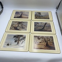 Vtg Jason Cork Placemats &amp; Coasters Set Of 6 Alan Grosvenor Artwork New Zealand - £27.65 GBP