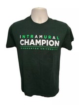 Binghamton University Bearcats Intramural Champion Adult Small Green TShirt - £15.30 GBP