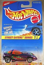 1996 Hot Wheels #413 Street Eaters Series 2/4 SILHOUETTE II Purple Front HW Logo - £5.94 GBP