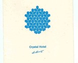 Crystal Hotel Lunch and Diner Menu St Moritz Switzerland 1968 - £14.00 GBP