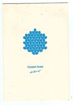 Crystal Hotel Lunch and Diner Menu St Moritz Switzerland 1968 - £13.95 GBP