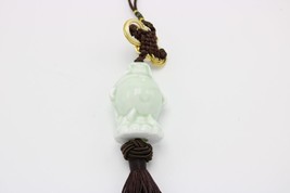 Celadon Porcelain Kwan Yin Figurine Tassel Great Gift Feng Shui - £11.07 GBP