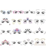 16 Sets Face Jewels Stickers Face Gems Rhinestone Face Sticker Jewel Cry... - £22.84 GBP