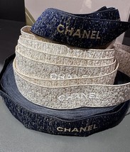 Chanel LE Two Yard Holiday Ribbon (Gold One Yard +Blue One Yard) 100% Authentic - £7.58 GBP