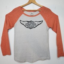 HARLEY DAVIDSON Raglan Sleeve T Shirt Women&#39;s L - £11.82 GBP