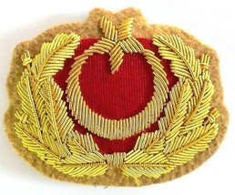 TURKEY ARMY GENERAL HAT BADGE NEW HAND EMBROIDERED - CP MADE - $19.75