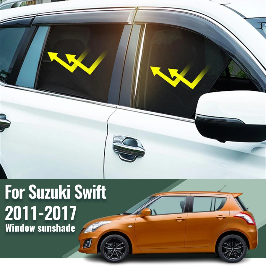 For Suzuki Swift 2011-2017 Car Side Window Sunshade Windshield Magnetic Sun - £41.09 GBP+