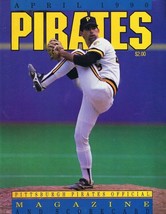 ORIGINAL Vintage Apr 1990 Pittsburgh Pirates Magazine Scorecard Bill Lan... - $19.79