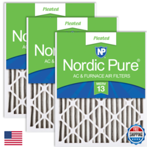 Nordic Pure 14X25X2 Actual Size 13 1/2 X 24 1/2 X 1 3/4 Pleated Merv 13 Air - $80.69
