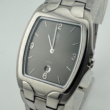 Skagen Quartz Watch 268LSXM Men 30m Silver Steel Barrel Date ~For Parts ... - $23.74