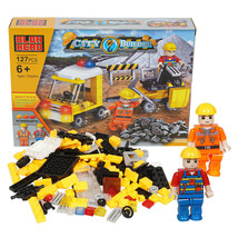 City Builder Interlocking Block Tractor and Excavator Figure Playset 127 Piece - £5.46 GBP