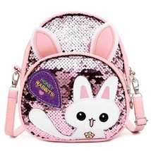 Cute  Ear Sequins Backpack Girls Children School Travel Leather Ruack Ch... - £113.73 GBP