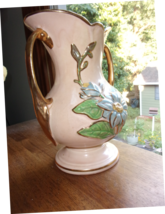 Hull Art Magnolia Vase, Gold Trimmed, H-9-8 1/2&quot;, Scarce - £22.91 GBP