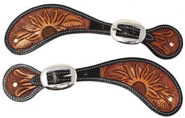 Horse Western Tooled Leather Cowboy Boots Spur Straps 74RT0107 - $24.74+