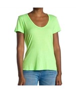 Sundry Pop Lime Green Scoop Neck Short Sleeve Basic Tee 2 Medium NEW - $20.00