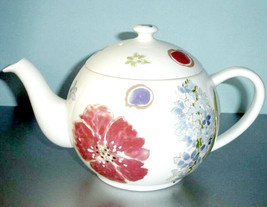 Jacinthe Teapot by Faiencerie De Gien Multicolor Florals Made in France New - $94.90