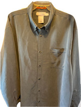 Columbia men’s 2XT blue gray long sleeve button down polyester modal shirt - £9.31 GBP
