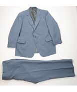 Vintage 70s Streetwear Mens 48L Pinstriped 2 Piece Wedding Suit Bell Bot... - $3,286.35 MXN