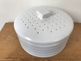 Crate &amp; Barrel Farmhouse Ceramic Pancake Pita Bread Tortilla Warmer 550-256 - $123.75
